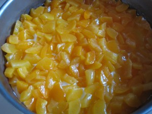 15 Pfirsich-Melba-Torte - Zweite Schicht Aprikosen