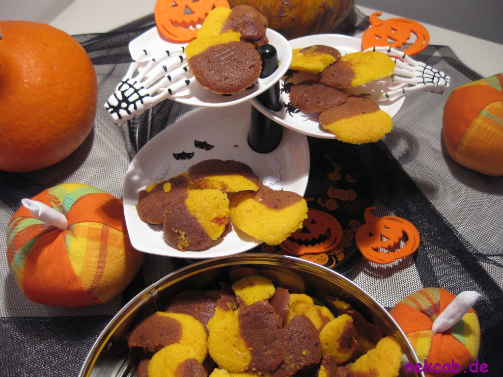 Halloween-Orange-Schwarze-Kürbis-Plätzchen - nekcab